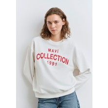 Mavi Mavi Collection Baskılı Ekru Sweatshirt 1S10359-80194