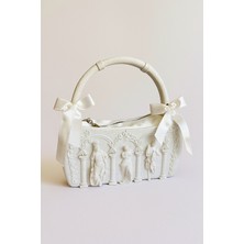 Beyaz Antik Yunan Tarzı Omuz Çantası – Sanatsal Tasarım