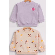 Kız Çocuk 2'li Paket Basic Sweatshirt