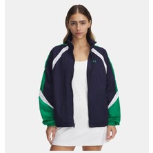 Under Armour Kadın Oversize Ceket %100 Polyester Sportswear Kullanımı İçin Yeşil-Lacivert