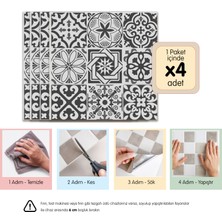 3D Kendinden Yapışkanlı Duvar Karosu 30,5 cm x 30,5 cm (4 Adet) 0,371 M²