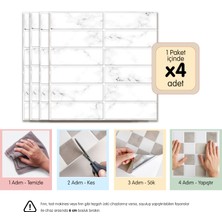 3D Kendinden Yapışkanlı Duvar Karosu 30,5 cm x 30,5 cm (4 Adet) 0,371 M²