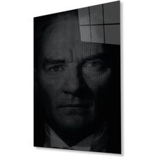 Bay Çağrı Atatürk Cam Tablo 4 mm Dayanıklı Temperli Cam, Atatürk Glass Wall Art