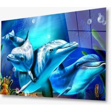 Bay Çağrı Sualtı Canlıları Cam Tablo 4 mm Dayanıklı Temperli Cam