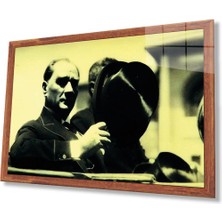 Bay Çağrı Atatürk Cam Tablo 4 mm Dayanıklı Temperli Cam, Atatürk Glass Wall Art