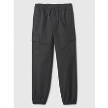Gap Erkek Çocuk Siyah Twill Kargo Jogger Pantolon