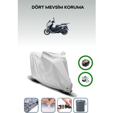 Falcon Cmax 155 Için Arka Çanta Ve Kilit Uyumlu Gri Motosiklet Branda, Güvenli