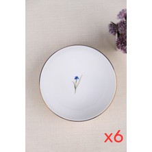 Tabak Evi Porselen Natura Iris Altın Yaldız Kase 13,50CM 6 Lı