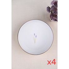 Tabak Evi Porselen Natura Lavanta Altın Yaldız Kase 13,50CM 4 Lü