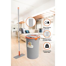 Akıllı Mop Paspas Seti – Temiz & Kirli Su Ayırma Özellikli, 360° Dönebilen Başlık Yedek Moplu