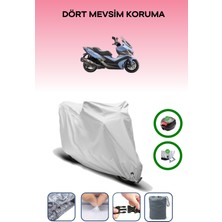 Kymco Xciting Vs 400 Limited Edition Için Arka Çanta Kilit Uyumlu Gri Motosiklet Branda