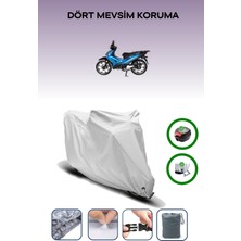 Falcon Master 50 Için Arka Çanta Ve Kilit Uyumlu Gri Motosiklet Branda, Güvenli