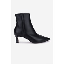 Canapé Kadın Hakiki Deri Siyah Topuklu Bot 1154 1651 Bn Bot SK25-26 Nero