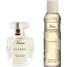 Vivien Classic Kadın Parfüm ve Deodorant Seti 100 ml EDP Hediyelik Lüks Ambalaj