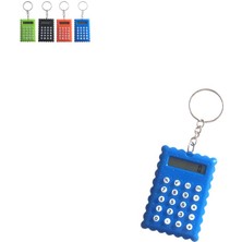 Bisküvi Şekilli Mini 8 Haneli Hesap Makinesi Anahtarlık (1 Adet) (Ebat: 5,5 cm x 3,7 Cm)