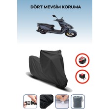 Breen Arora Quantum 50 Uyumlu Siyah Motosiklet Brandası Arka Çanta Uyumsuz