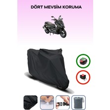 Kymco Dtx 250 Siyah Motosiklet Brandası Arka Çanta Uyumlu