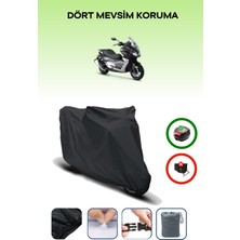 Breen Rks Blade 250 Siyah Motosiklet Brandası Arka Çanta Uyumlu