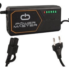 Powermaster PM-31801 60 Volt - 20 Amper Iec C15 Dişi Uçlu Kapasite Göstergeli Elektrikli Bisiklet Şarj Akü Cihazı (ADJ160-01)