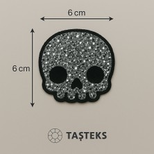 Taşteks Taşlı Ütülenebilen Veya Sticker Olarak Kullanılabilen Kuru Kafa Modeli