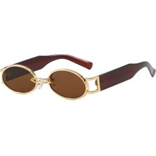 Toz Vintage&Retro Unisex Güneş Gözlüğü UV400 Kahverengi Cam ve Kemik Çerçeve ile Şık Tasarım