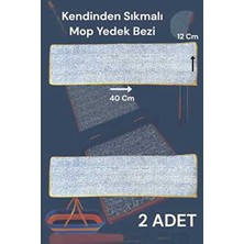 2 Adet - Kendinden Sıkmalı Mop Mikrofiber Yedek Bezi - Sadece Bez