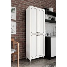 Kznmob Home 2 Kapaklı 5 Bölmeli Geniş Mutfak, Kavanoz, Erzak Dolabı - Tamamı  Mdf