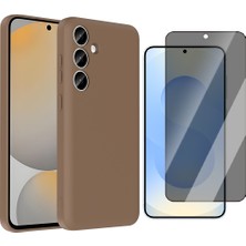 Vendas Samsung Galaxy S24 FE Kılıf Kamera Korumalı Kartlık Hazneli Zore Vitra Kapak + Hayalet Ekran Koruyucu