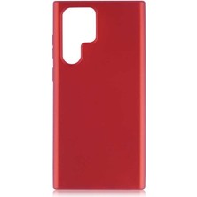 Galaxy S22 Ultra Kılıf Ata Premier Silikon Kapak-Kırmızı