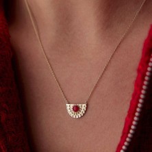 Yarım Daire Motifli Kolye