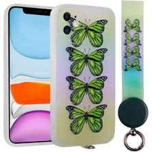 Apple iPhone 11 Kılıf Desenli El Askılı Ipli Ata Arte Silikon Kapak-No4