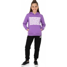 Crassi Kız Çocuk Eşofman Takımı Kapüşonlu Cepli