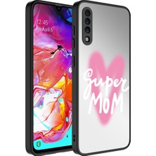 Galaxy A50 Kılıf Aynalı Desenli Kamera Korumalı Parlak Ata Mirror Kapak-Süper Anne