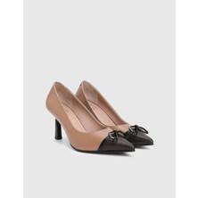 Feua Hakiki Deri Taba Kadın Topuklu Ayakkabı