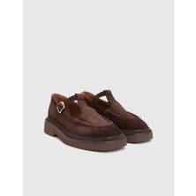 Charlie Hakiki Süet Deri Kahverengi Kadın Loafer