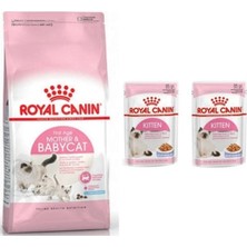 Royal Canin Mother And Babycat Yavru Kedi Maması 2kg + 2 Adet Kitten Pouch Yaşmama