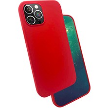 iPhone 12 Pro Max Uyumlu Ata Silk Silikon-Kırmızı