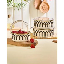 Prime Cream 3’lü Emaye Saklama Kabı