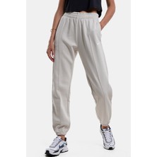 Nike Sportswear Regular Fit Pant Bol ve Uzun Kesim Eşofman Altı Beyaz Krem