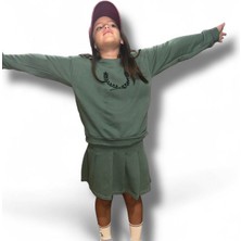 Pileli Etek Sweat Takım