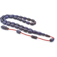 Usta Işi Sistemli Badem Kesim Koyu Mavi Katalin Tesbih