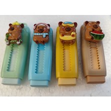 Capybara Figürlü 4 Adet Sürgülü Silgi AD14200