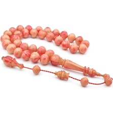 Usta Işi Sistemli Sığırcık Kesim Iri Boy Beyaz Pembe Katalin Tesbih