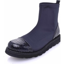 Costo Shoes 19273 Lacivert Damla Dalgıç Strech Kumaş