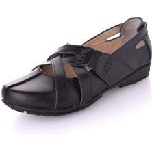 Costo Shoes C1347 Siyah Analin Büyük Numara Bayan Ayakkabı