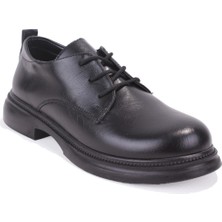 Dagoster DZA07-8892680 Siyah Günlük Bağcıklı Loafer Kadın Ayakkabı