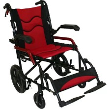 Poylin Refakatçi Tekerlekli Sandalye | Katlanabilir Alüminyum Şase, Refakatçi Frenli, Hafif ve Taşınabilir P806