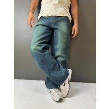 St.poll Eskitme Yıkama Unisex Baggy Jeans Pantolon