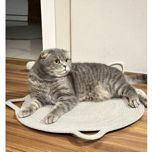 Organik Ipli Kedi Tırmalama ve Beslenme Paspası 45X45 cm