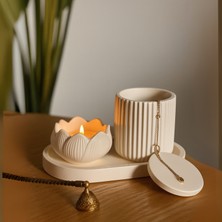 Lotus Form Dekoratif Set – Minimalist & Şık Tasarım (4 Parça)